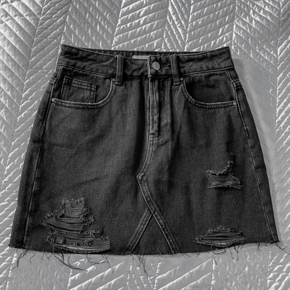 Pacsun Distressed Denim Skirt